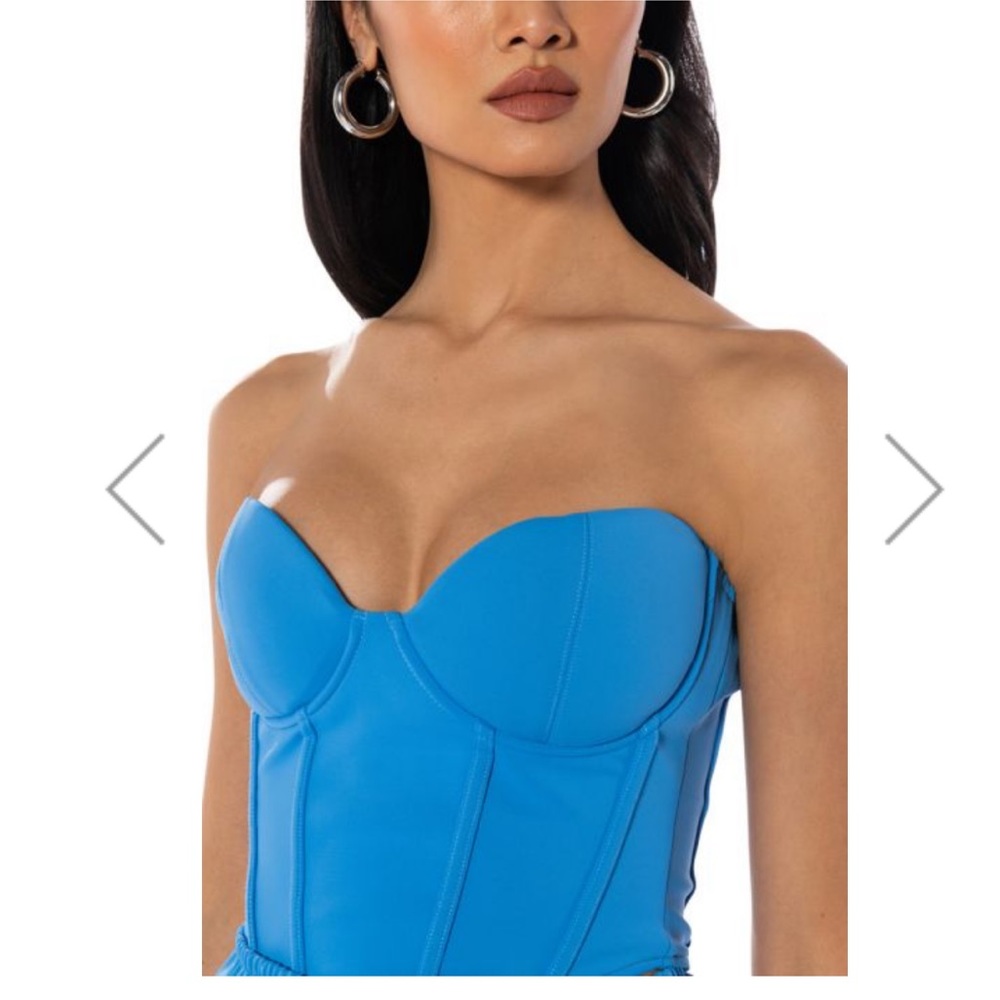 Beautiful AKIRA blue corset top - Picture 5 of 8
